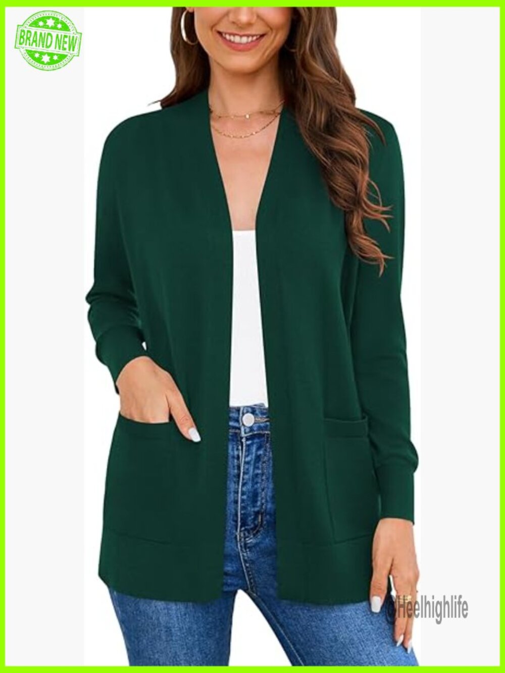 3X-Large Viscose Cardigan with Pockets, Sleeveless Vest for Casual Wear